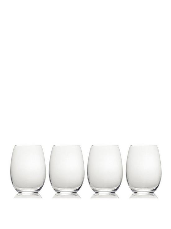 front image of mikasa-julie-stemless-wine-glasses-ndash-set-of-4