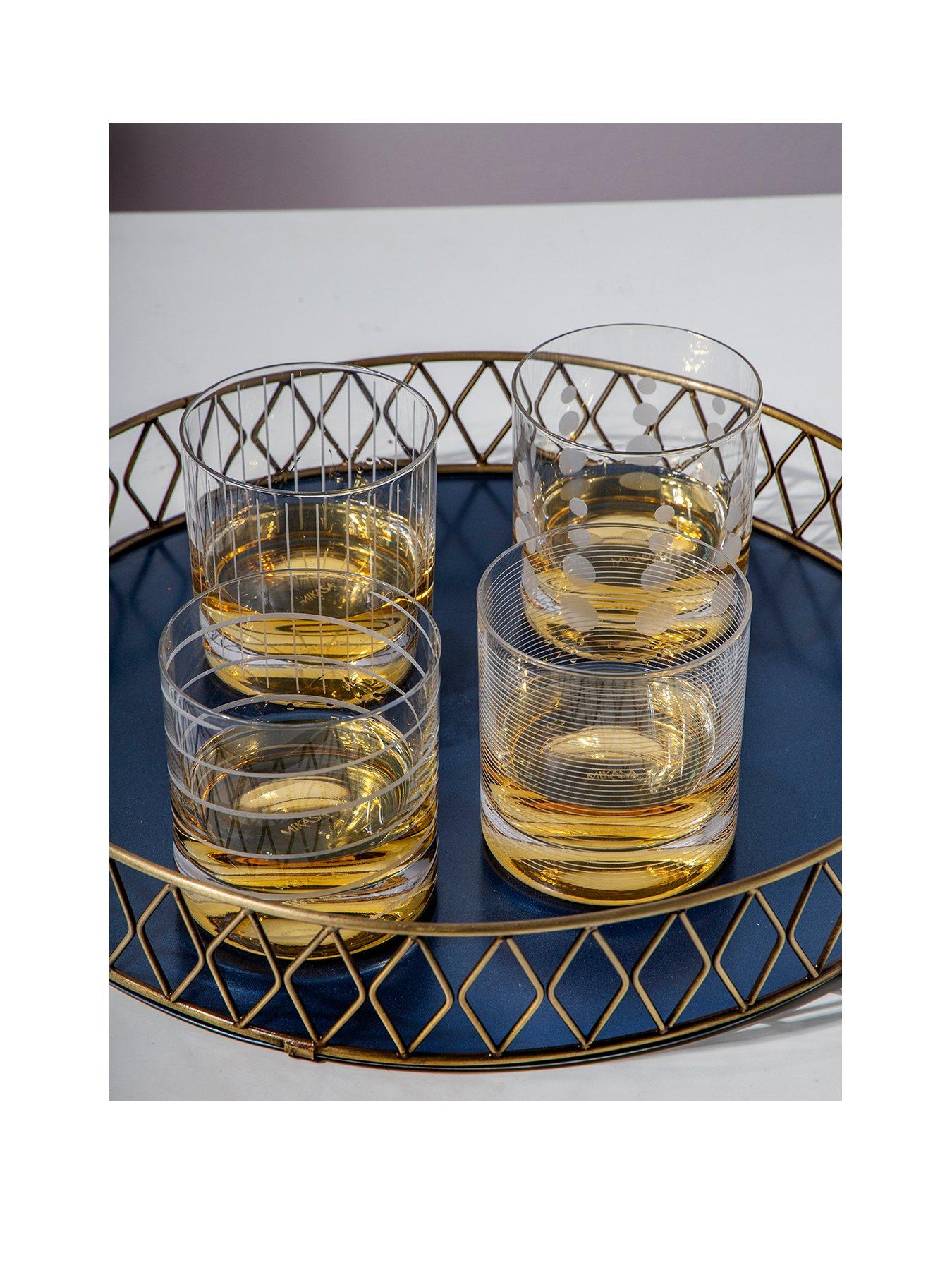 Clear Cheers Double Old Fashioned Glasses, Set Of 4