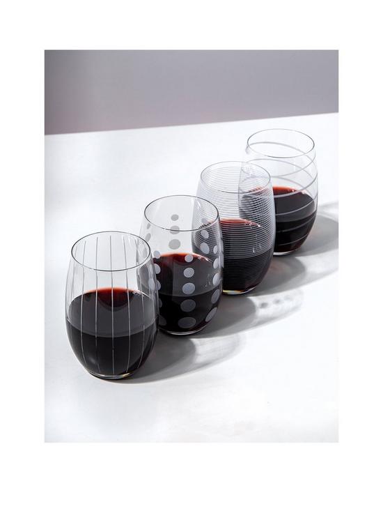 front image of cheers-stemless-wine-glasses