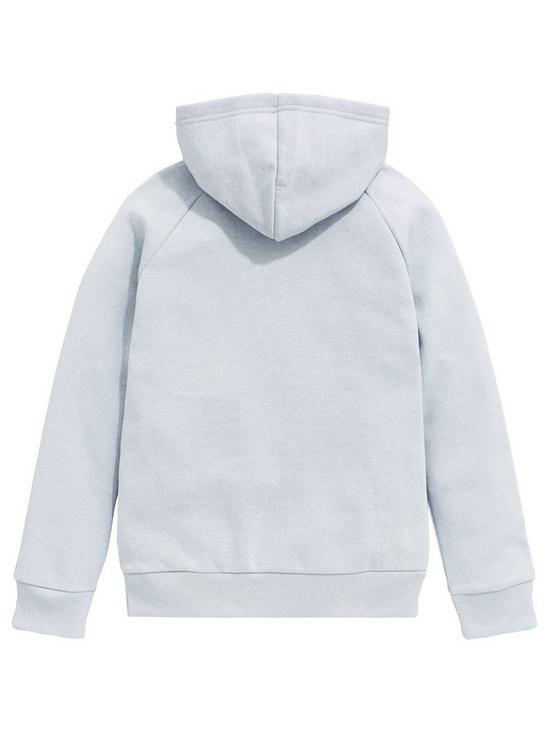 back image of under-armour-childrens-rival-cotton-hoodie-grey-black