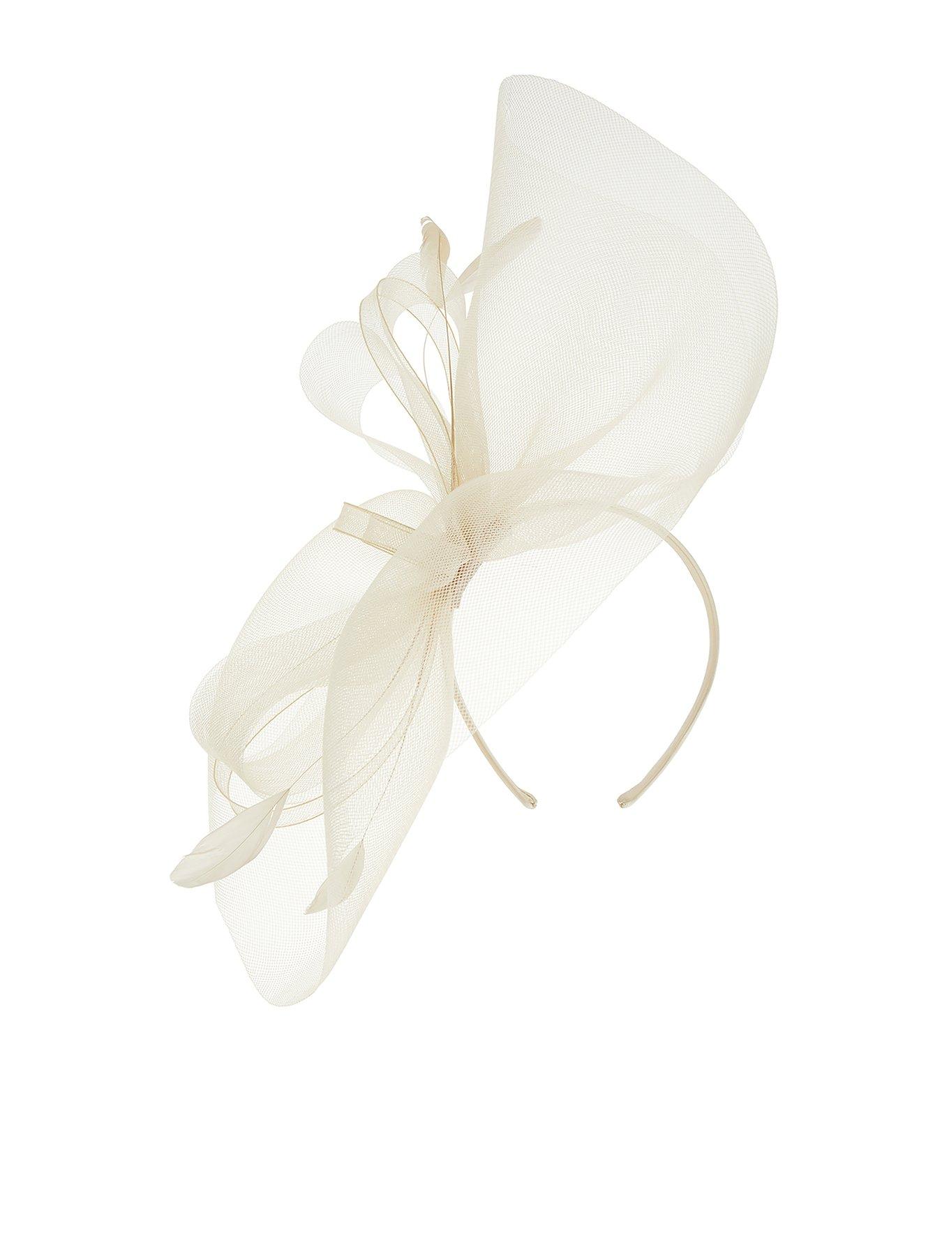 Accessorize Rhea Large Crin Fascinator - Champagne