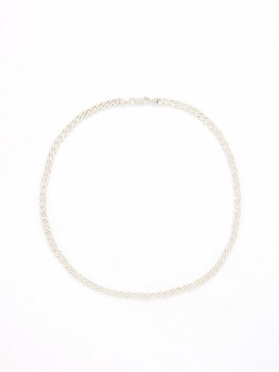 back image of the-love-silver-collection-mens-sterling-silver-20-inch-1-oz-curb-chain-necklace