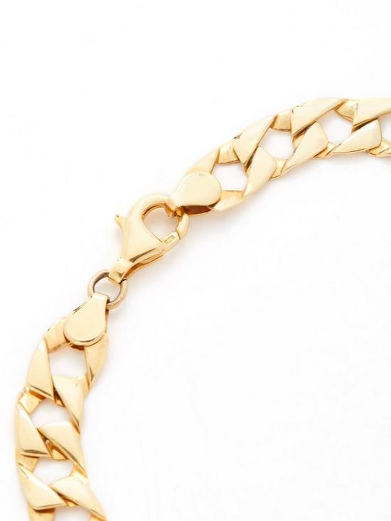 back image of love-gold-9ct-14-oz-gold-id-chain-bracelet