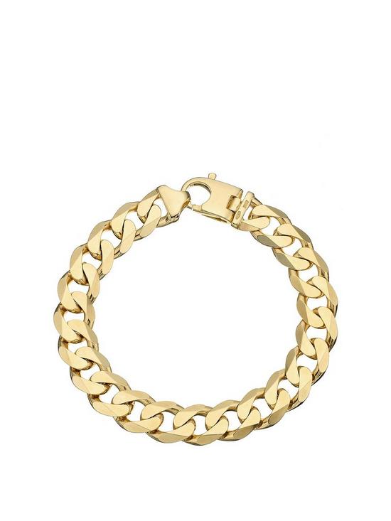 front image of love-gold-9ct-yellow-gold-2-oz-solid-diamond-cut-curb-bracelet