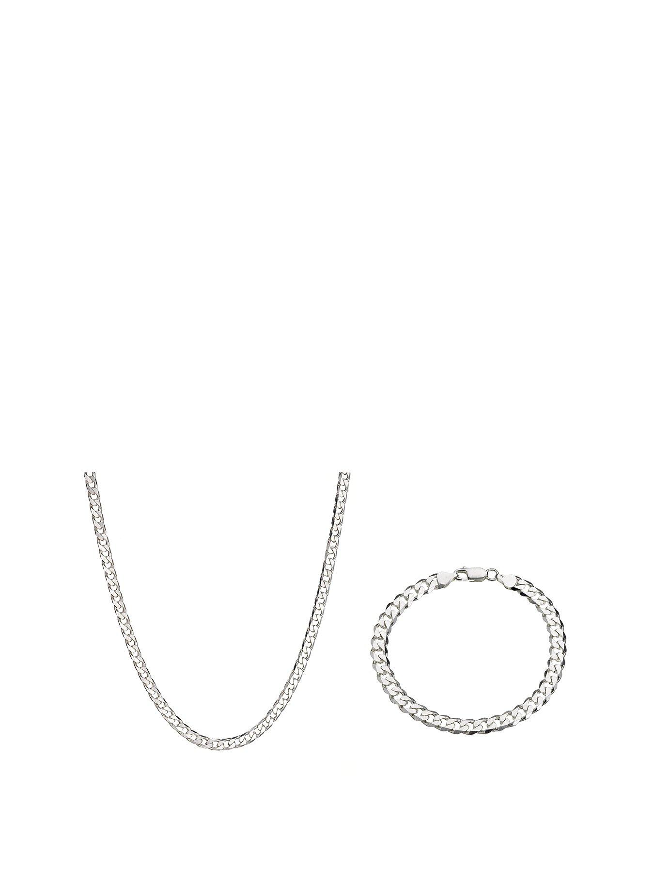 The Love Silver Collection Sterling Silver 1oz Solid Diamond Cut Curb