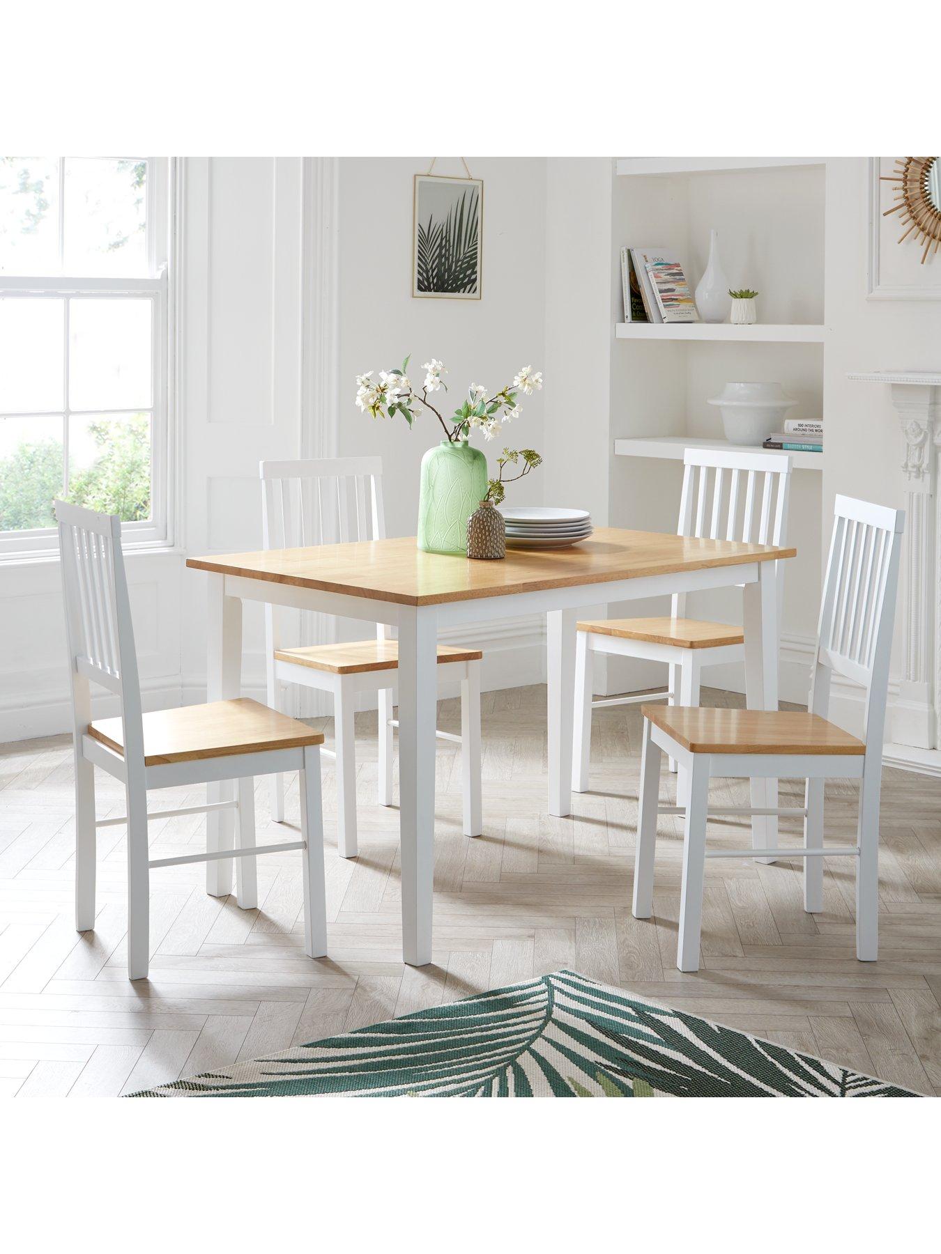 front image of everyday-michigan-120-cm-dining-table-4-chairs