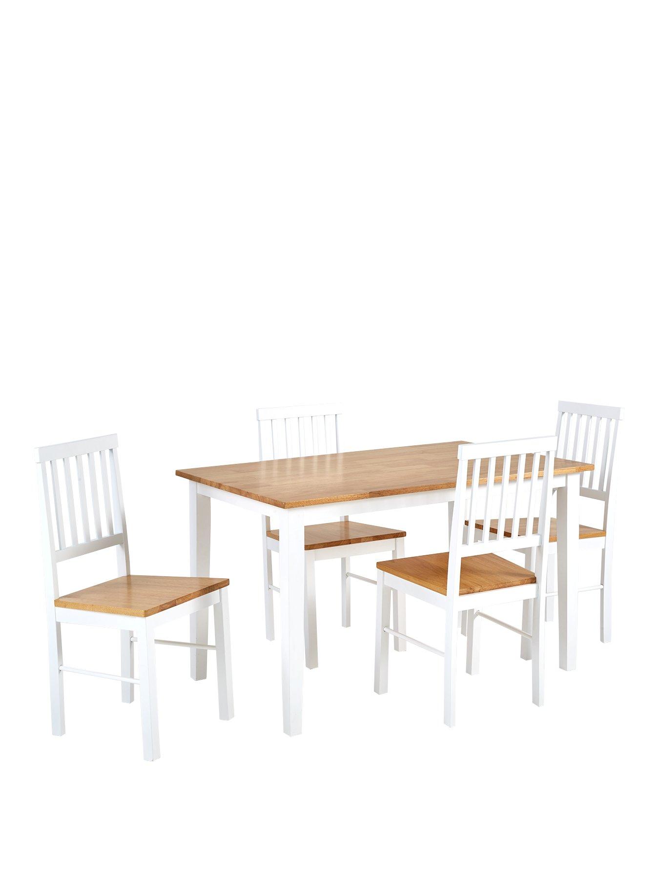 Everyday Michigan 120 cm Dining Table + 4 Chairs