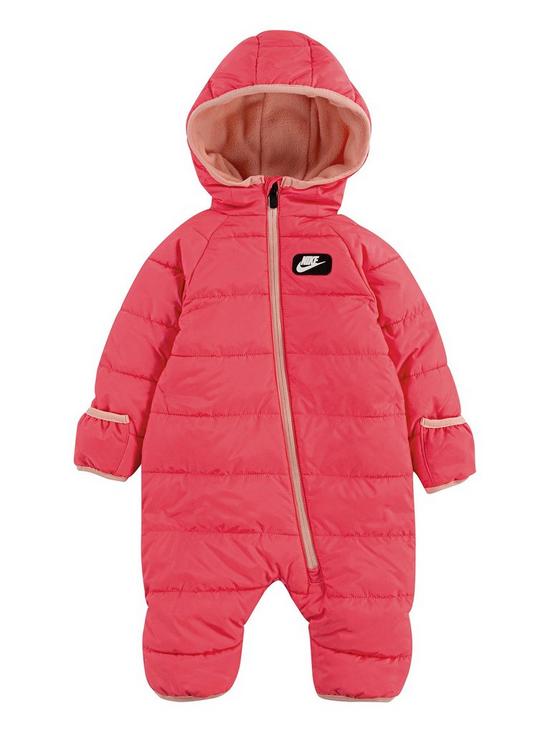 front image of nike-infant-boy-baby-snowsuit-pink