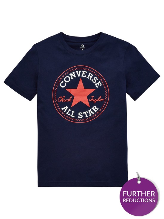front image of converse-childrens-core-chuck-patch-tee-black