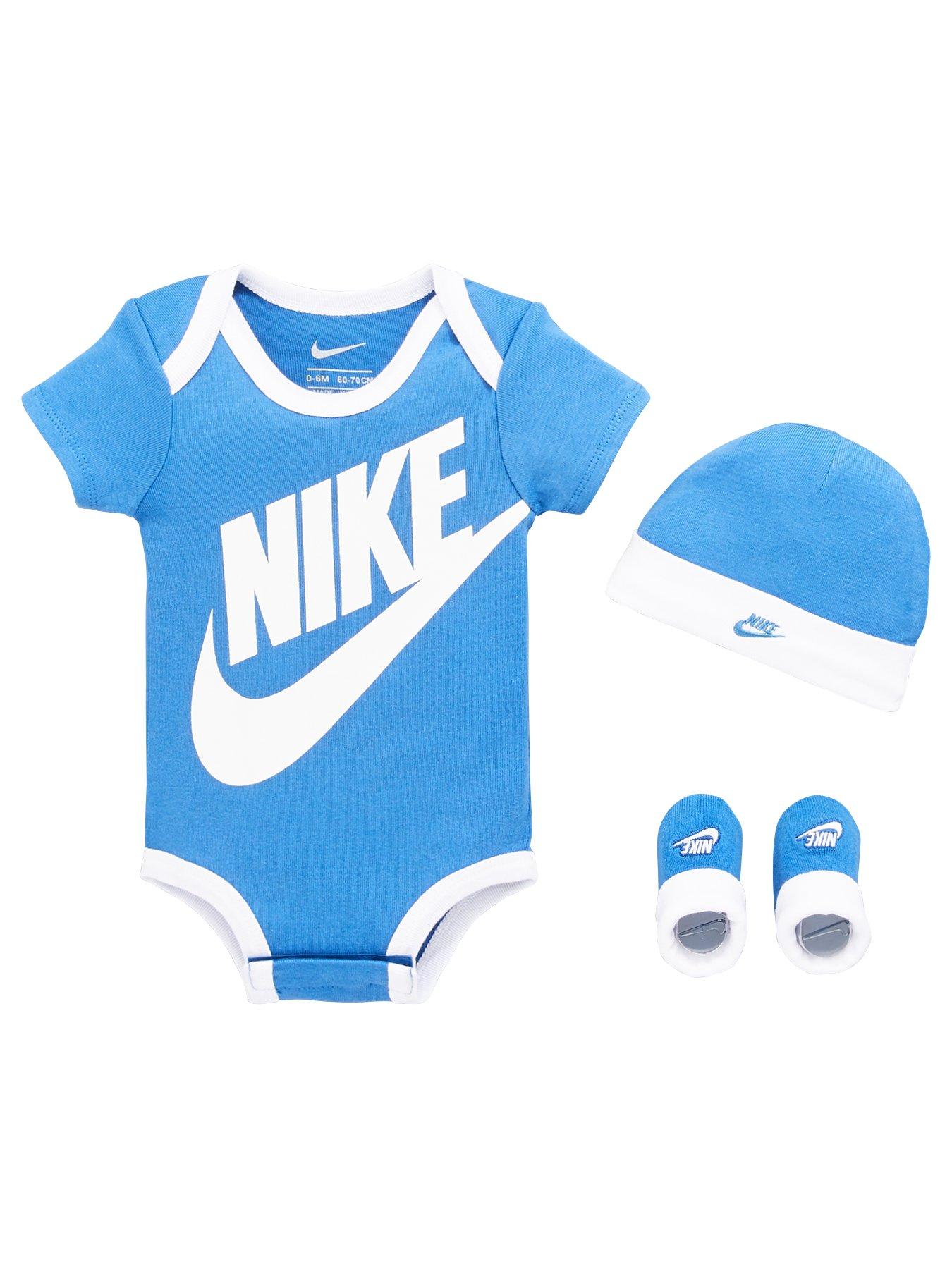 blue nike bodysuit