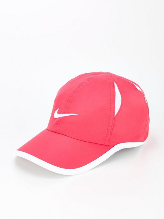 front image of nike-younger-featherlight-cap-pink