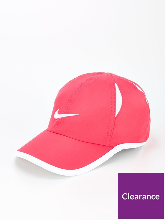 front image of nike-younger-featherlight-cap-pink