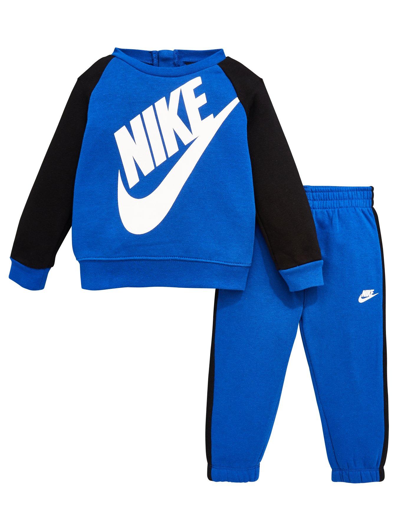 Image 1 of 3 of Nike Infant Boys Futura Crew And Jogger Set - Blue