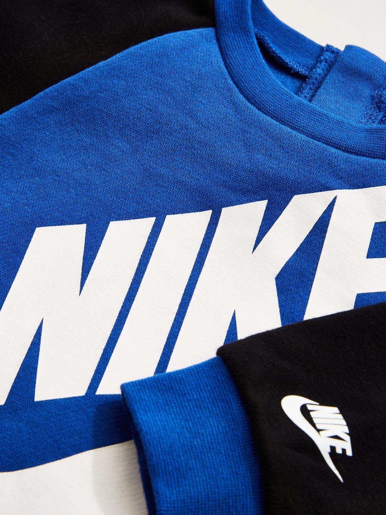 Image 3 of 3 of Nike Infant Boys Futura Crew And Jogger Set - Blue