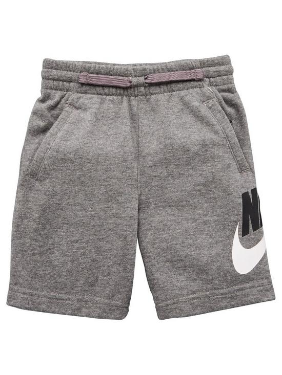 front image of nike-younger-boy-club-hbr-short-grey