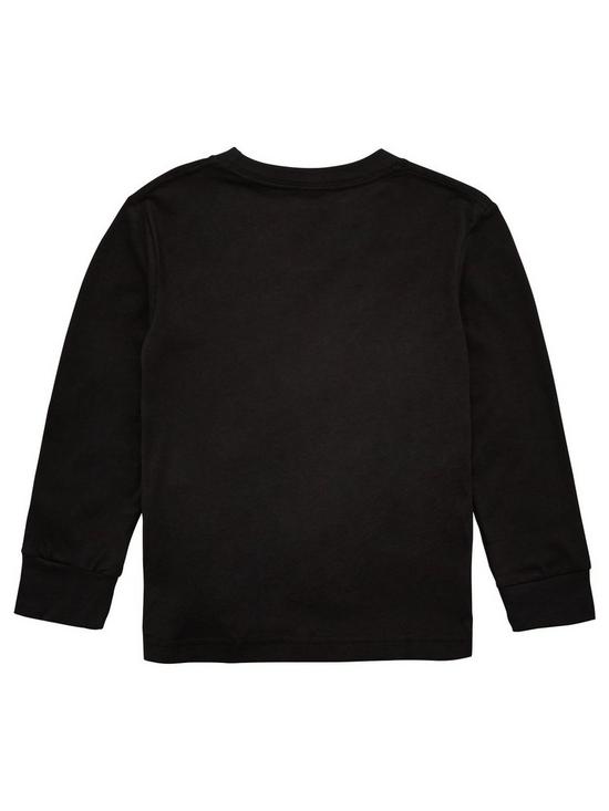 back image of converse-chuck-patch-long-sleeve-top-black