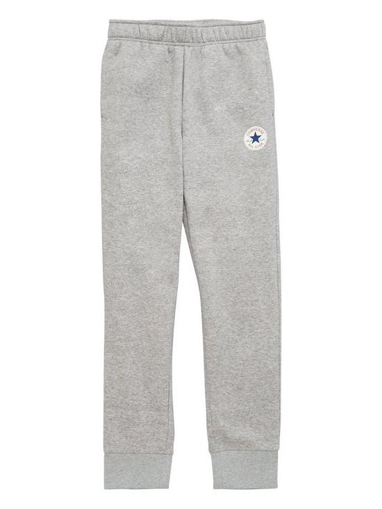 front image of converse-fleece-chuck-taylornbspjoggers-grey