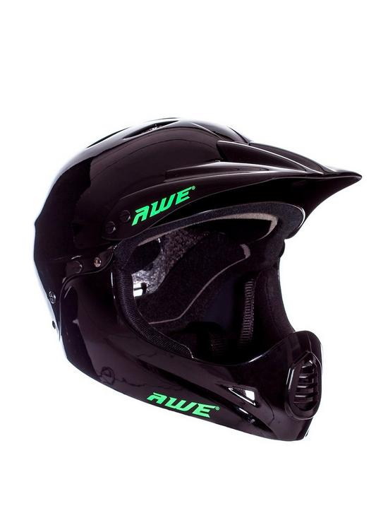 front image of awe-full-face-helmet-black-large-58-60cm