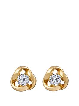 love-gold-9ct-gold-65mm-three-way-knot-studs-with-3mm-cubic-zirconia