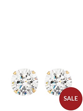 love-gold-9ct-gold-10mm-cubic-zirconia-stud-earrings