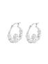  image of the-love-silver-collection-sterling-silver-thick-claddagh-heart-creole-hoop-earrings
