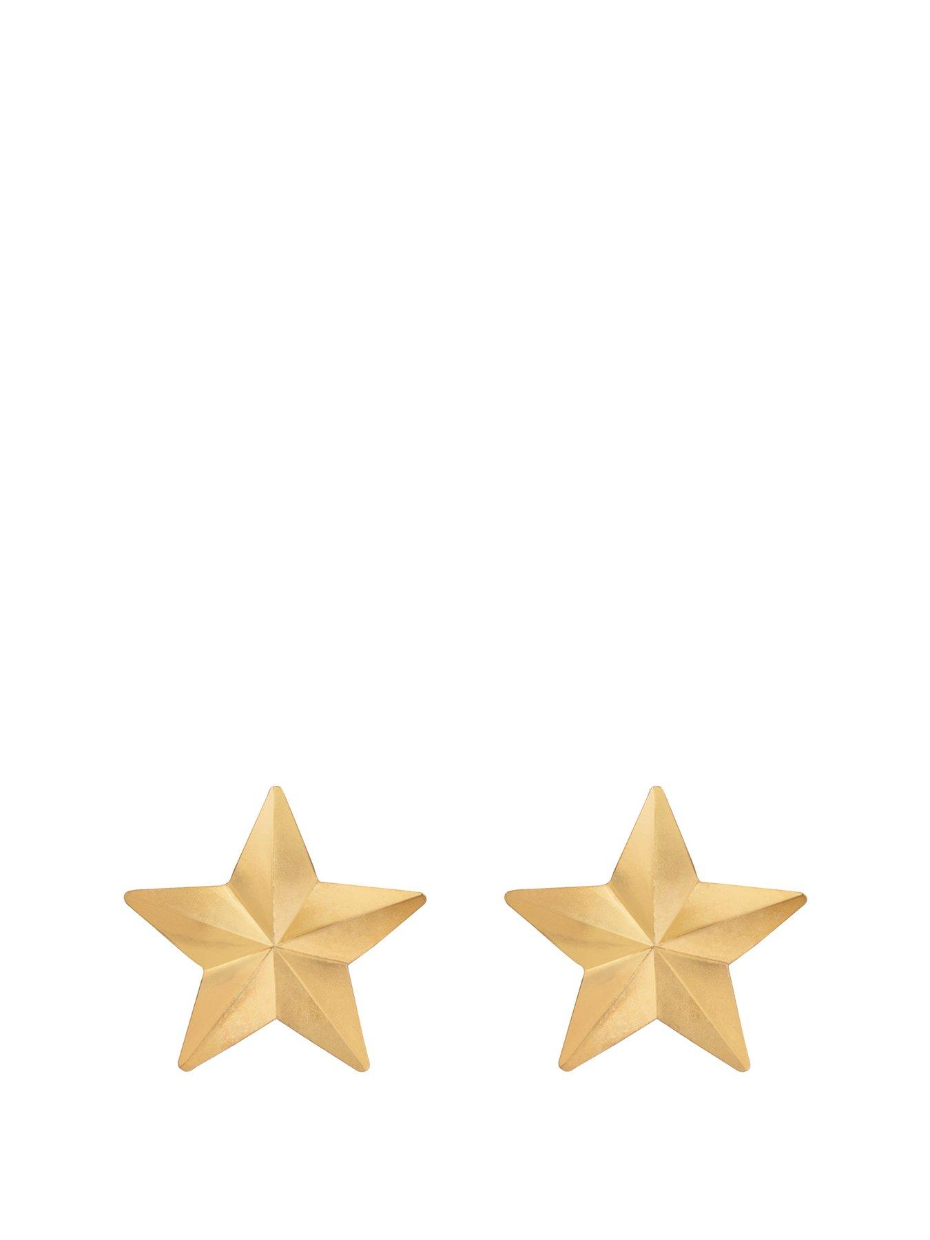 undefined 9ct Gold Star Stud Earrings