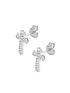  image of the-love-silver-collection-sterling-silver-pave-cubic-zirconia-club-cross-earrings