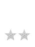  image of the-love-silver-collection-sterling-silver-pav-cubic-zirconia-star-stud-earrings