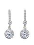  image of the-love-silver-collection-sterling-silver-swarovski-crystal-drop-earrings