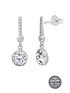  image of the-love-silver-collection-sterling-silver-swarovski-crystal-drop-earrings