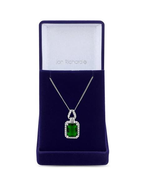 jon-richard-cubic-zirconia-emerald-pendant-necklace