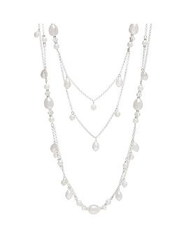 Mood Mood Mood Silver Plated Mix Pearl Multirow Necklace Picture