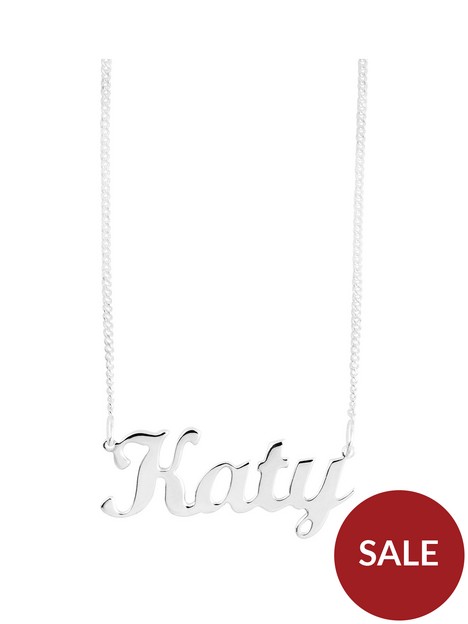 the-love-silver-collection-sterling-silver-personalised-script-name-necklace-on-adjustable-curb-chain