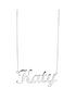  image of the-love-silver-collection-sterling-silver-personalised-script-name-necklace-on-adjustable-curb-chain