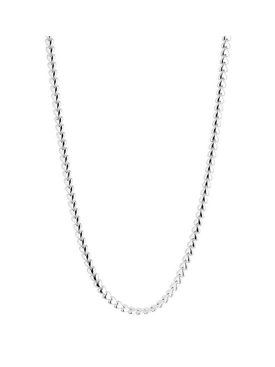front image of simply-silver-heart-row-allway-necklace