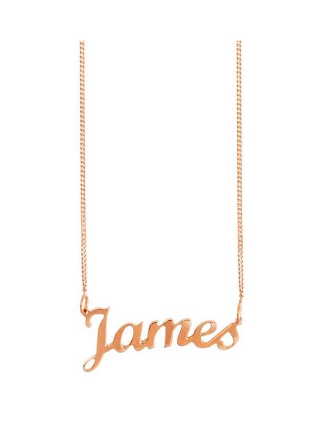 the-love-silver-collection-18ctnbsprose-gold-plated-sterling-silver-personalised-script-name-necklace-on-adjustable-curb-chain