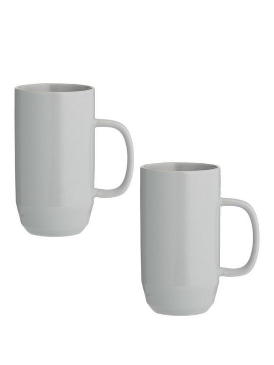 front image of typhoon-cafeacute-concept-set-of-2-grey-latte-mugs
