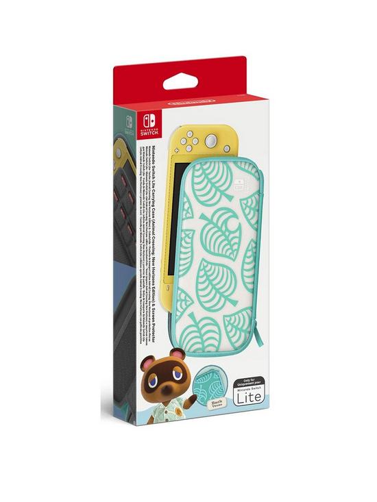 front image of nintendo-switch-lite-animal-crossing-new-horizons-carrying-case-amp-screen-protector