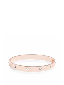 Jon Richard Jon Richard Jon Richard Rose Gold Polished Crystal Bangle Picture