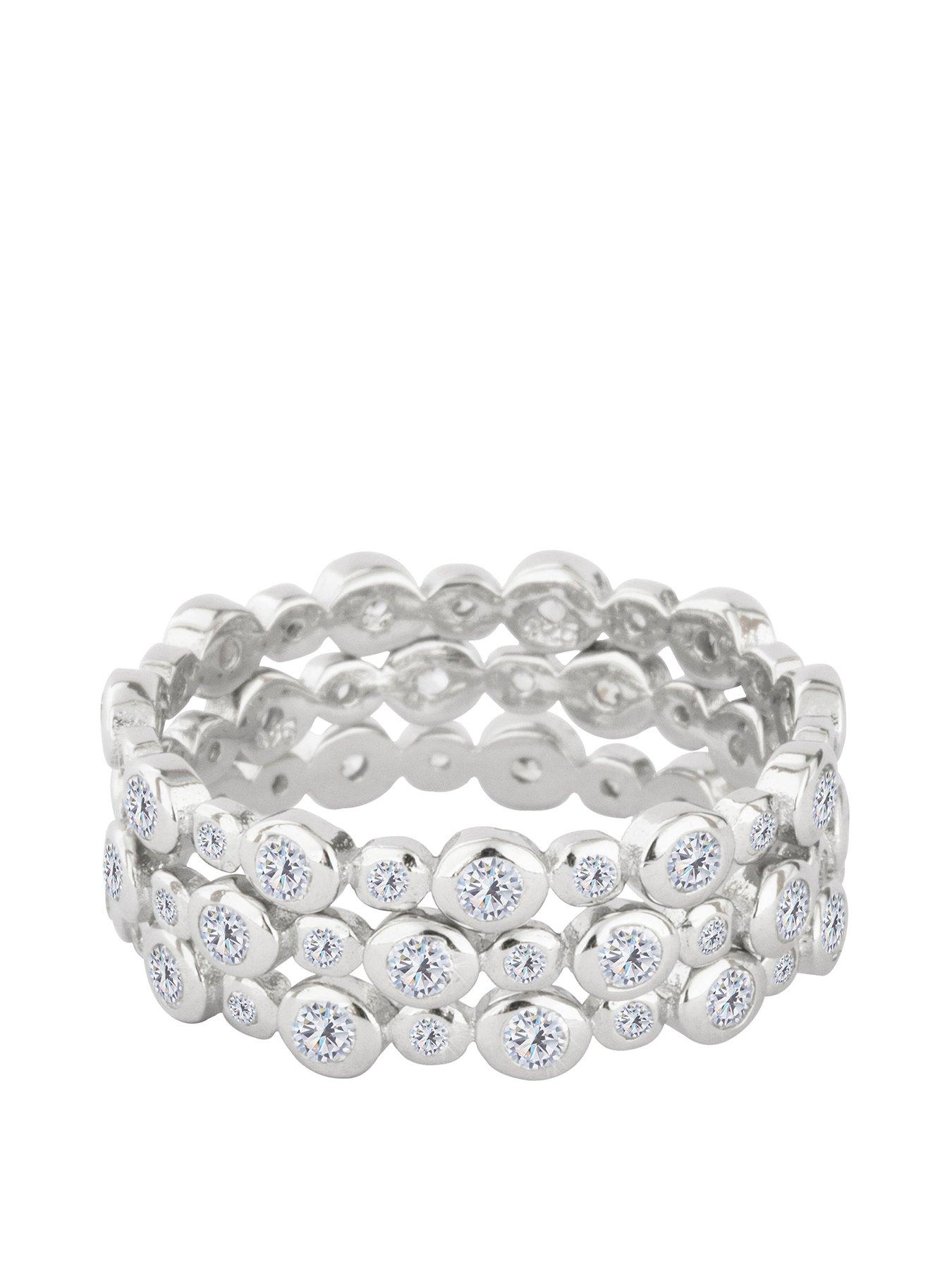 Stackable cubic zirconia on sale rings