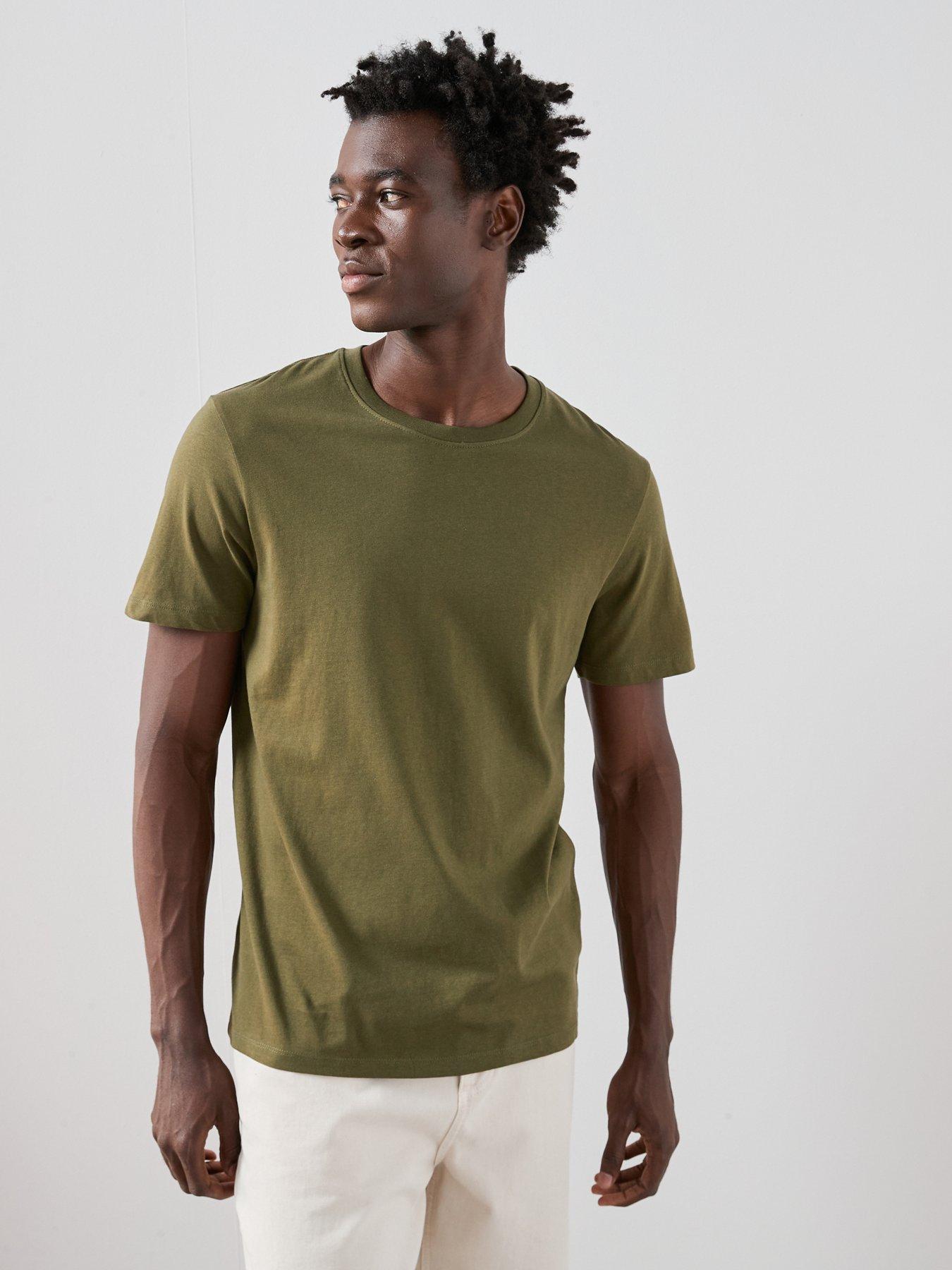 The Very Collection Pure Cotton Essentials Crew Neck T-shirt - Khaki