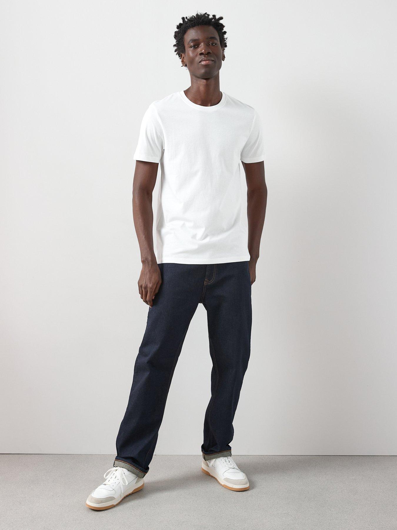 Image 3 of 6 of The Very Collection Mens Pure Cotton Crew Neck Short Sleeve T-Shirt - White