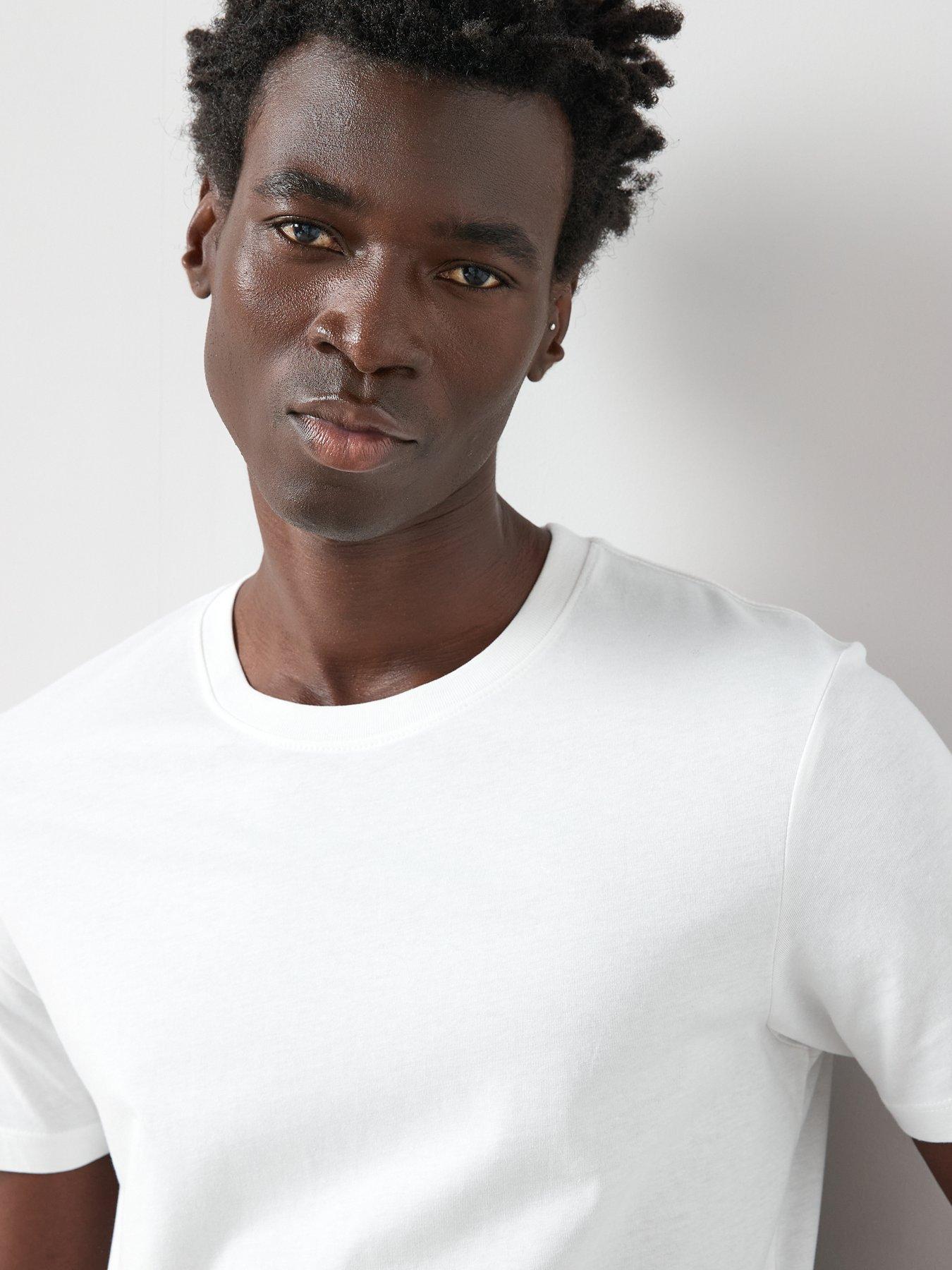 Image 4 of 6 of The Very Collection Mens Pure Cotton Crew Neck Short Sleeve T-Shirt - White