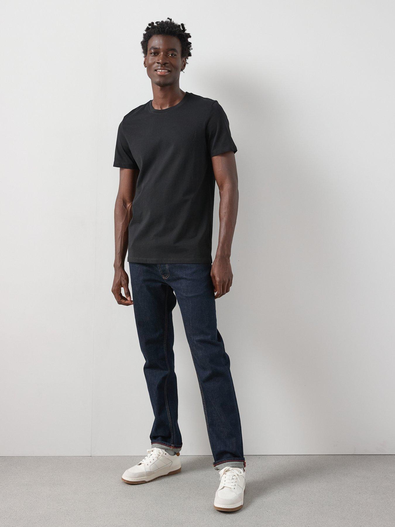 Image 3 of 6 of The Very Collection Mens Pure Cotton Crew Neck Short Sleeve T-Shirt - Black