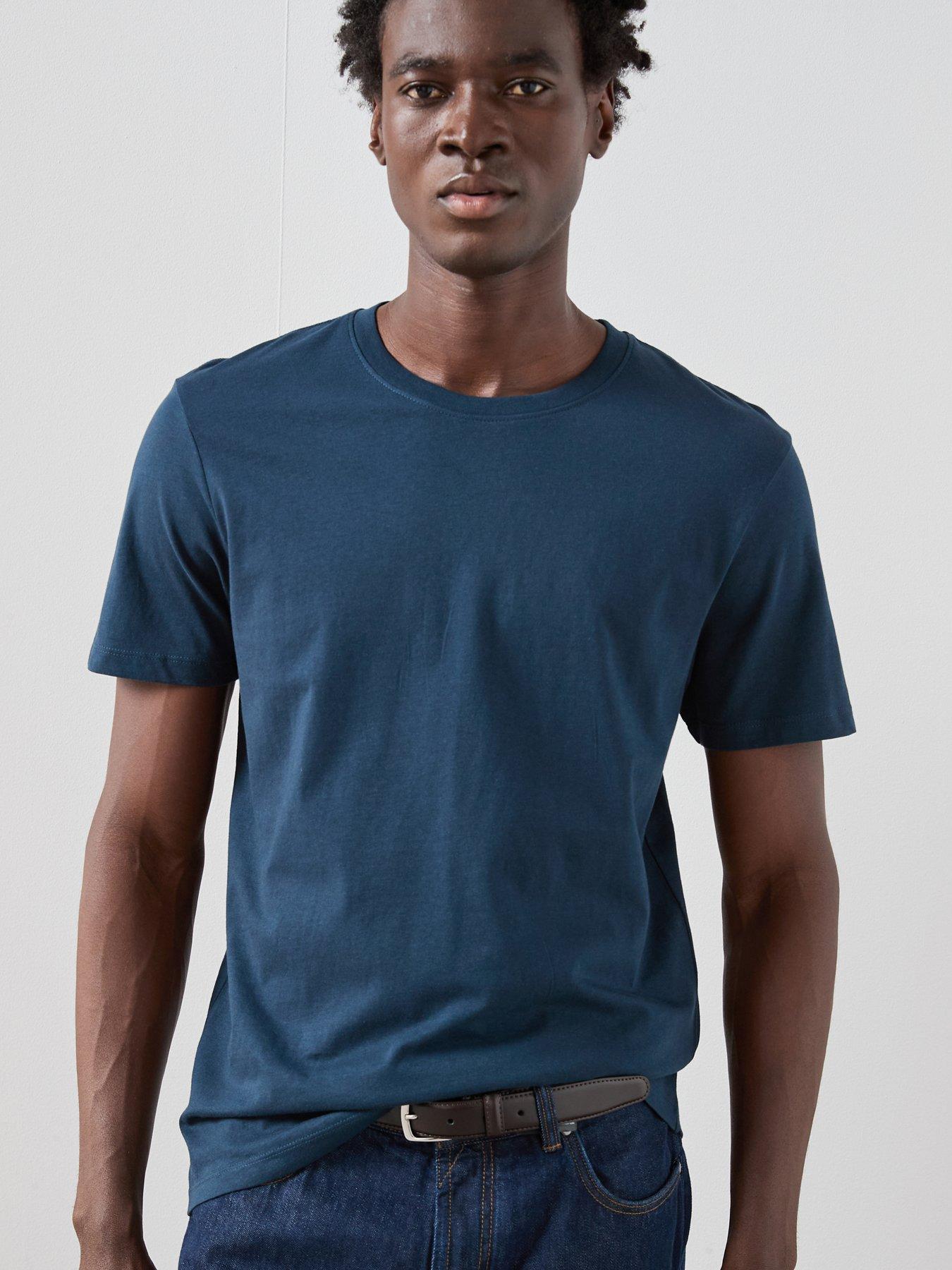 The Very Collection Pure Cotton Essentials Crew Neck T-shirt - Navy