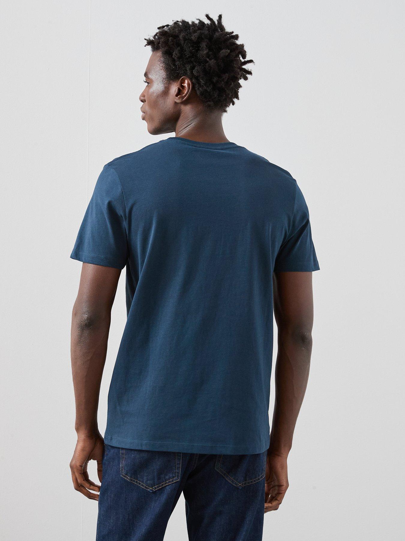 Image 2 of 7 of The Very Collection Pure Cotton Essentials Crew Neck T-shirt - Navy