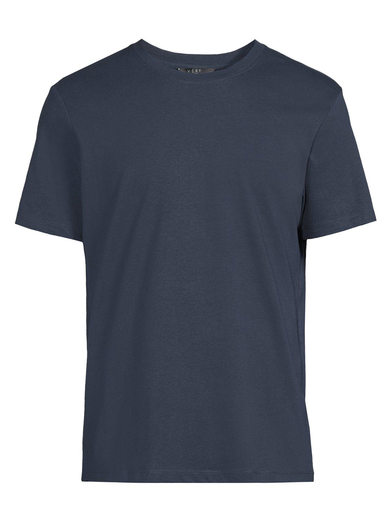 Image 7 of 7 of The Very Collection Pure Cotton Essentials Crew Neck T-shirt - Navy
