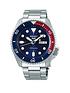  image of seiko-5-stainless-steel-blue-dial-red-accent-bezel-bracelet-watch
