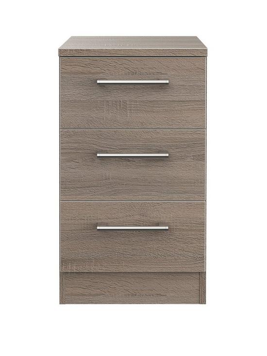 front image of swift-halton-ready-assembled-3-drawer-bedside-chest