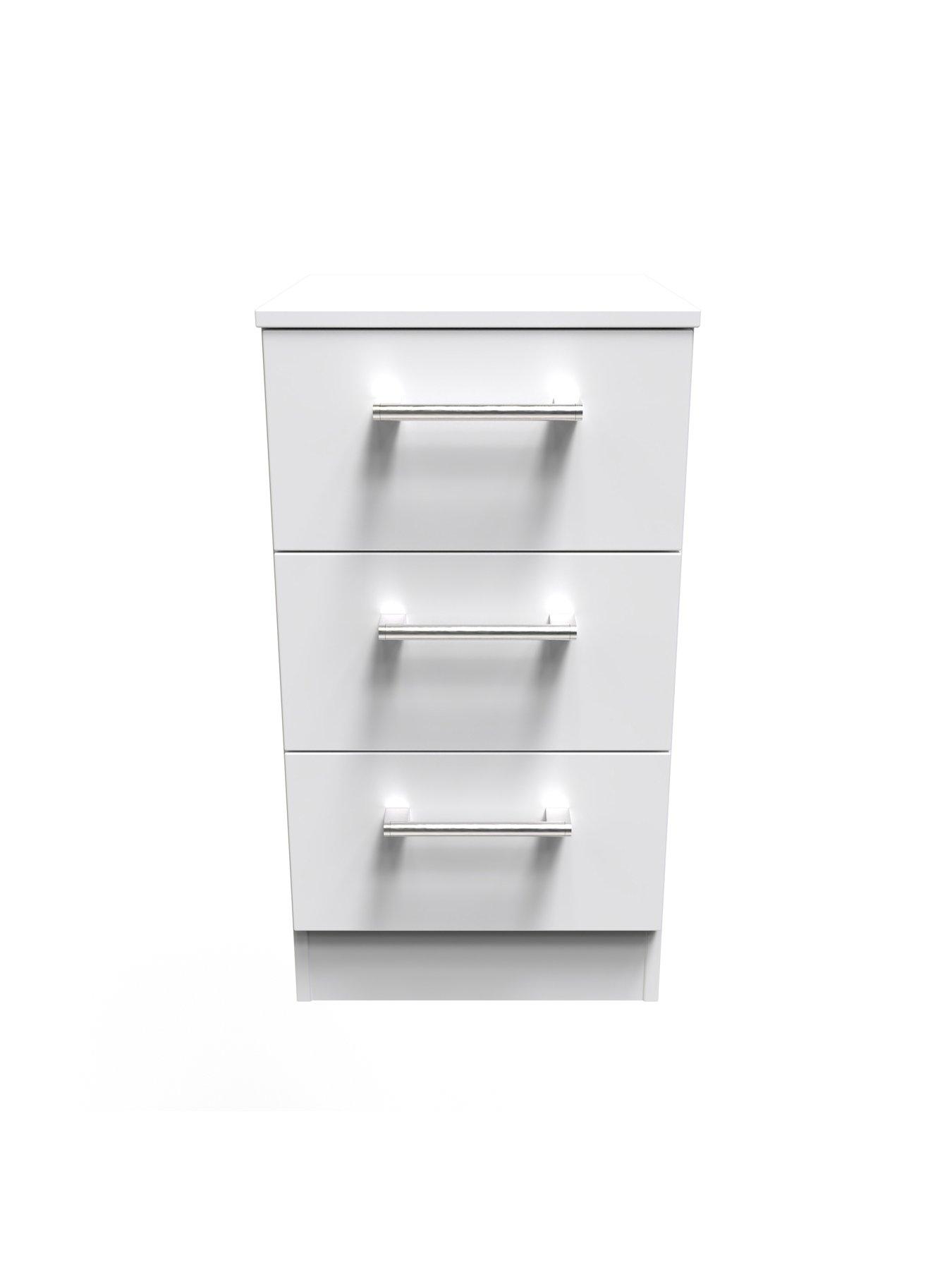 undefined Halton Ready Assembled 3 Drawer Bedside Chest - FSC® Certified